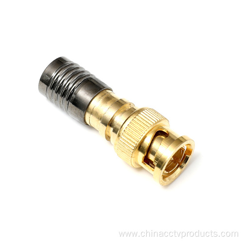 CCTV Male Compression BNC Connector with Gold Plated